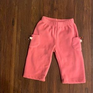 Gymboree Pink Fleece Pants with Cupcake Detail